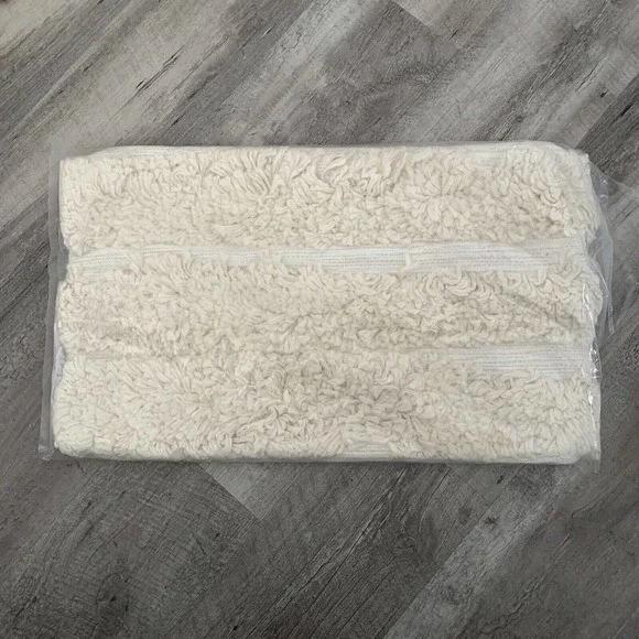 ARHAUS Winstead Lumbar Pillow Cover Ivory Shag Striped Pattern Fringe India NEW - Picture 5 of 6